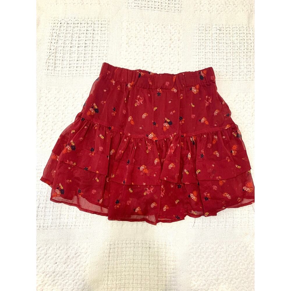 Free People XS "From the Valley" tiered ruffle mini skirt SK2 3368 - Picture 8 of 11